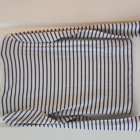 J.Crew Blue and White Striped Long Sleeve Top - Picture 5 of 5